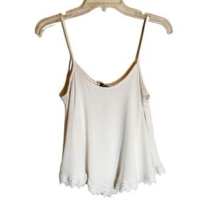 SoleMio NWT Swing Cami Top Spaghetti Straps Lace Hem Size Small
